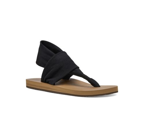 Sandale Sanuk Sling ST Vegan Femme - Noir / Marron XGNZRL081